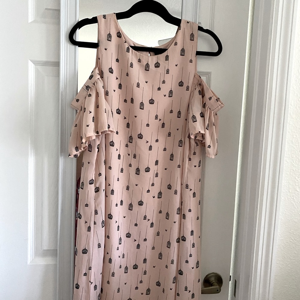 Pink birdcage cocktail dress
